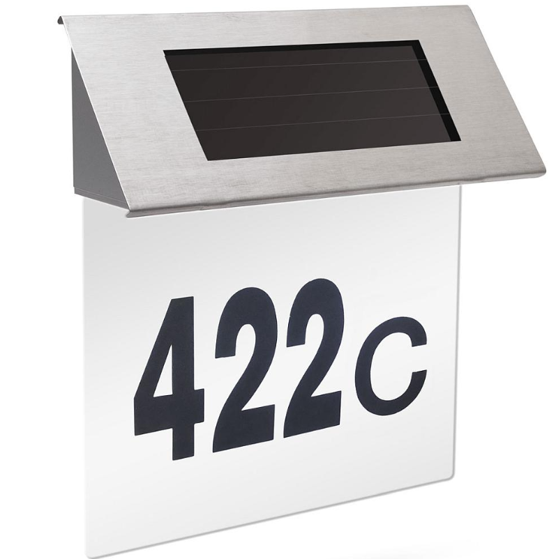 Numar casa solar LED fixare perete 20x18 cm